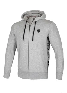 Rozpinana bluza z kapturem SMALL LOGO FRENCH TERRY 21 Szara S - Bluzy męskie - miniaturka - grafika 1
