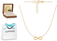 Naszyjniki - Rodium Złoty naszyjnik 585 łańcuszkowy prezent grawer RD-54503 - miniaturka - grafika 1