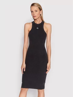 Sukienki - Calvin Klein Jeans Sukienka codzienna J20J218704 Szary Slim Fit - grafika 1