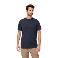 Koszulki męskie - Koszulka męska Jack Wolfskin ESSENTIAL LOGO T M night blue - S - miniaturka - grafika 1