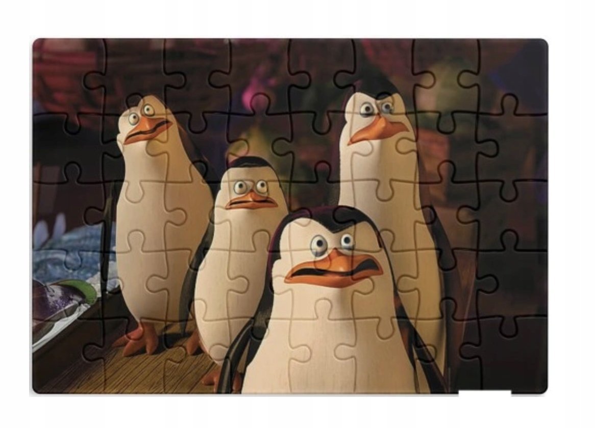 PUZZLE PINGWINY Z MADAGASKARU A3 252 el z Nadrukiem + IMIĘ #105