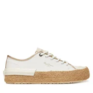 Espadryle damskie - Espadryle Pepe Jeans Samoi Mix PLS31595 Biały - miniaturka - grafika 1