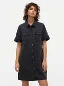 Sukienki - Vero Moda Sukienka jeansowa Jennie 10309665 Czarny Regular Fit - miniaturka - grafika 1