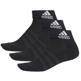 Adidas, Skarpety sportowe, 3-pack, Cush ANK 3PP DZ9379, czarny, rozmiar 43/45 - Skarpetki damskie - miniaturka - grafika 1