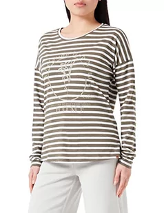 Camel Active Womenswear Sweter damski, White/Grey Olive Str, XL - Swetry damskie - miniaturka - grafika 1