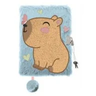 Szkolne artykuły papiernicze - St. Majewski Pamiętnik A5 Włochacz z kłódką My Little Friend Capybara 96 kartek - miniaturka - grafika 1