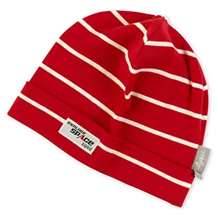 Sigikid Chłopięca mini czapka beanie z bawełny ekologicznej, czerwono-biała, 48 - Czapki damskie - miniaturka - grafika 1