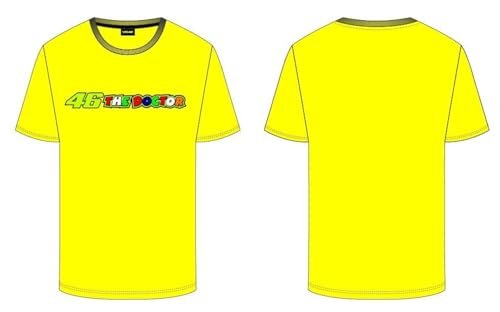 Valentino Rossi T-Shirt VR46 Fan, Męskie, S, Żółty