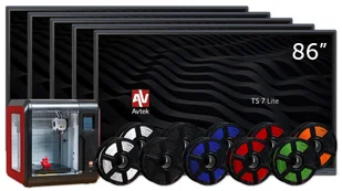 Zestaw Aktywna Tablica 5 x monitor interaktywny Avtek TS 7 Lite 86 - Tablice interaktywne - miniaturka - grafika 1