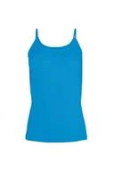 Koszulki i topy damskie - Koszulka damska na wąskich ramiączkach MACADI ciemnoturkusowa  XL - miniaturka - grafika 1