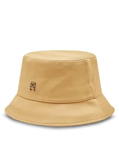 Tommy Hilfiger Kapelusz Distinct Rain Bucket Hat AW0AW16781 Beżowy - Czapki damskie - miniaturka - grafika 1