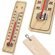 Termometry domowe - Termometr Domowy Drewniany Zewnętrzny Wewnętrzny - miniaturka - grafika 1