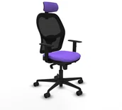 Fotele i krzesła biurowe - Krzesło Biurowe z Zagłówkiem Jorquera Piqueras y Crespo 1D036N2 Liliowy - miniaturka - grafika 1