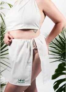 Spódnica na saunę XXL w 100% naturalna bawełna Yeye Biały XL - Sukienki i spódnice sportowe - miniaturka - grafika 1