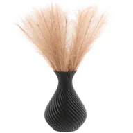 Wazony i flakony - Wazon flakon na kwiaty sztuczne 3D czarny wysoki 20cm dekoracyjny tworzywo - miniaturka - grafika 1