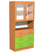 Meble do szkół i przedszkoli - Szafa szkolna z witryną i szufladami Fala 15, szer. 900 mm - miniaturka - grafika 1