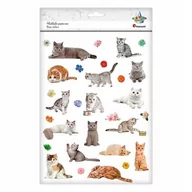 Zabawki kreatywne - naklejki papierowe koty, kwiaty - miniaturka - grafika 1