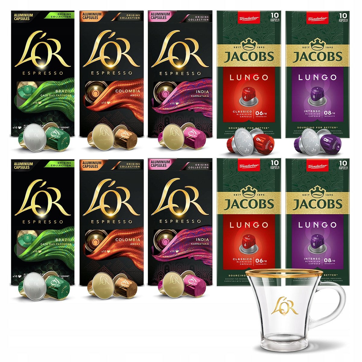 Kapsułki L'or Jacobs mix do Nespresso(r)* 100 szt filiżanka L'or 70ml