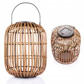 Lampy ogrodowe - LAMPA SOLARNA OGRODOWA LED LAMPION Solarny Lampa RATANOWA IP44 - miniaturka - grafika 1