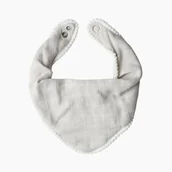 Śliniaki i fartuszki - Bawełniany śliniak, apaszka jasnoszary JackOJuno - miniaturka - grafika 1