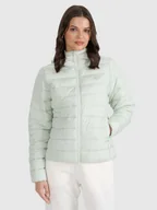 Kurtki damskie - 4F Kurtka puchowa z wypełnieniem syntetycznym damska - miętowa M - miniaturka - grafika 1