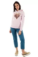 Bluzy damskie - Superdry Vintage VL Narrative Hood Sportowa bluza damska, Różowy, M - miniaturka - grafika 1
