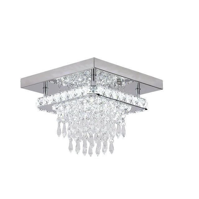 Kryształowa lampa sufitowa, nowoczesny design, oświetlenie LED, Dia25cm 19w, ciepła biel