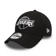 Czapki męskie - Czapka z daszkiem New Era 9FORTY Lakers NBA Outline Strapback czarna - 12292584 - miniaturka - grafika 1