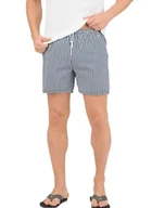 Spodenki damskie - Trigema Męskie szorty kąpielowe/rekreacyjne z wzorem w paski, Niebieski (granatowy 046), XXL - miniaturka - grafika 1