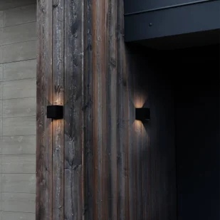 Ideallux Ideal Lux kinkiet zewnętrzny LED Atom, czarny, 10 cm, metalowy - Lampy ogrodowe - miniaturka - grafika 1