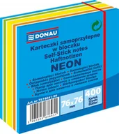 Papier do drukarek - Donau Kostka samoprzylepna 76x76 mm 1x400 kart neon-pastel mix niebieski - miniaturka - grafika 1