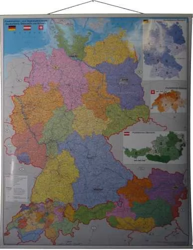 Stiefel Niemcy Austria Szwajcaria mapa ścienna 1:900 000 Stiefel