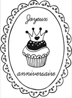Scrapbooking - Aladine Stempel, babeczka w ramce - miniaturka - grafika 1