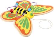 Zabawki interaktywne dla dzieci - Small Foot Design zabawka do ciągnięcia Motyl na sznurku - miniaturka - grafika 1