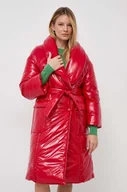 Kurtki damskie - Patrizia Pepe kurtka damska kolor czerwony zimowa oversize - miniaturka - grafika 1