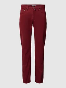 Spodnie o kroju slim fit w jednolitym kolorze - Spodnie męskie - miniaturka - grafika 1