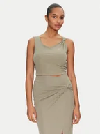 Koszulki i topy damskie - Guess Top W5GP22 KAQL2 Zielony Regular Fit - miniaturka - grafika 1