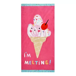 Różowy ręcznik plażowy 160x76 cm I'm Melting – Catherine Lansfield - Ręczniki - miniaturka - grafika 1