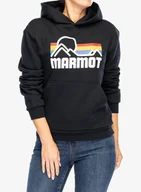Bluzy damskie - Bluza z kapturem damska Marmot Coastal Hoody - black/multi - miniaturka - grafika 1