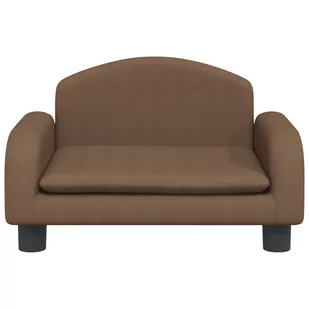 Sofa dla dzieci, brązowa, 50x40x30 cm, obita tkaniną Lumarko! - Sofy i kanapy - miniaturka - grafika 4