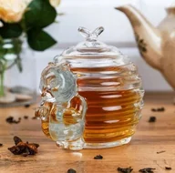 Pojemniki kuchenne - Pojemnik szklany na miód cukierki cukier LUXITO MIŚ 230ml - miniaturka - grafika 1