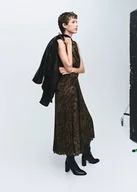 Spódnice - MANGO - Spódnica plisowana z paskiem brązowy - S - Kobieta - miniaturka - grafika 1