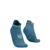 Skarpetki sportowe męskie - COMPRESSPORT Skarpetki do biegania krótkie ProRacing Socks V4 niagra blue/white - miniaturka - grafika 1