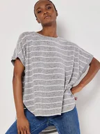 Koszulki i topy damskie - Apricot Koszulka w kolorze szaro-białym - miniaturka - grafika 1