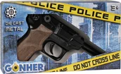 Zabawy w naśladowanie dorosłych - Metalowy pistolet policyjny 8 naboi - miniaturka - grafika 1