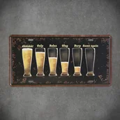 Dekoracje domu - Tabliczka dekoracyjna metalowa PIWO - miniaturka - grafika 1