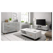 Inne meble do salonu - Zestaw Mebli Do Salonu Szary Sweden Vivaldi Meble Szary, Biały - miniaturka - grafika 1