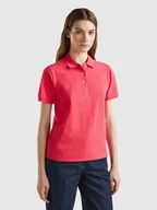 Koszulki i topy damskie - Benetton Koszulka polo w kolorze różowym - miniaturka - grafika 1