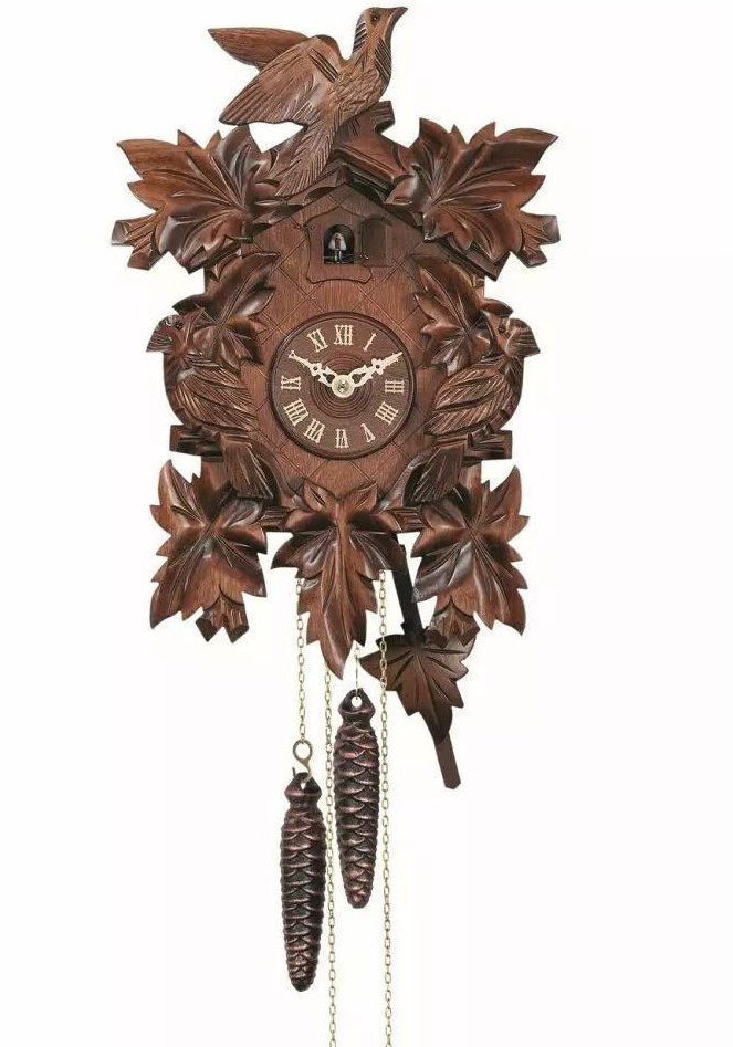 Lumarko Zegar ścienny mechaniczny z kukułką Engstler 632 24x45 cm .