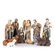 Ozdoby bożonarodzeniowe - ZESTAW figur do szopki Figurki SZOPKA Maryja Józef Jezusek Pasterz Anioł Trzej Królowie Zwierzęta ŚWIĘTA RODZINA | piękne figury - miniaturka - grafika 1